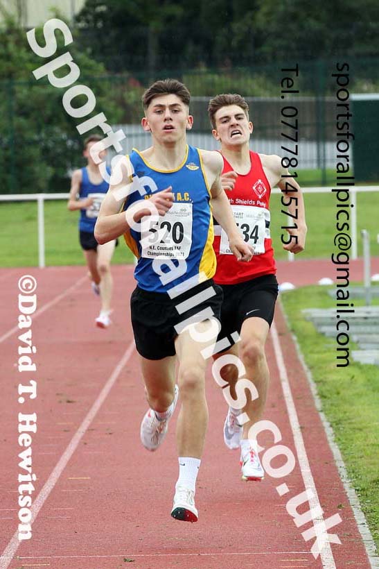 Mens and Boys 1500 metres, 2021 North Eastern Track and Field Champs., Middesbrough. Photo: David T. Hewitson/Sports for All Pics
